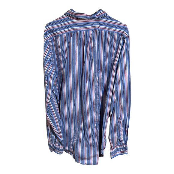 Polo Ralph Lauren Men’s XL Classic Fit Red White‎ Blue Stripe Long Sleeve Shirt - Picture 4 of 5